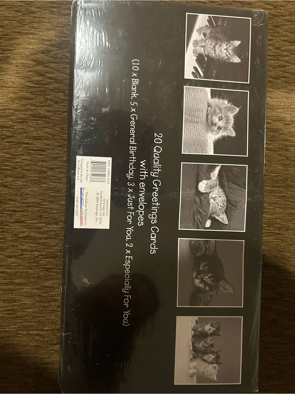 Source Unknown Gray Kitten Greeting Cards Pack